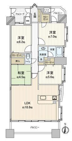 ユニーブル金山 間取図(平面図)