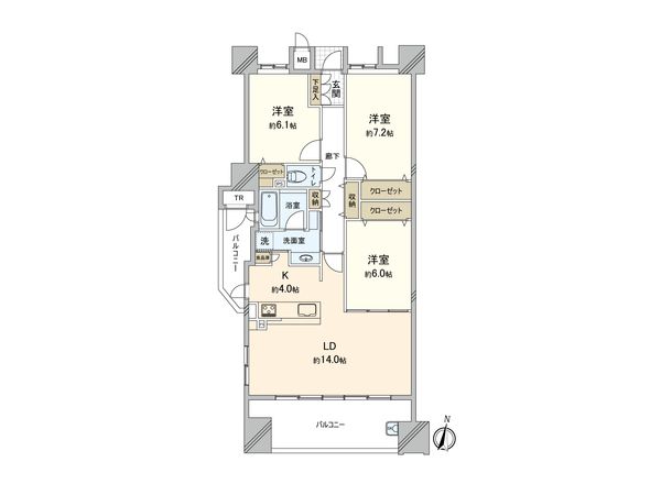 ユニーブル金山 間取図(平面図)