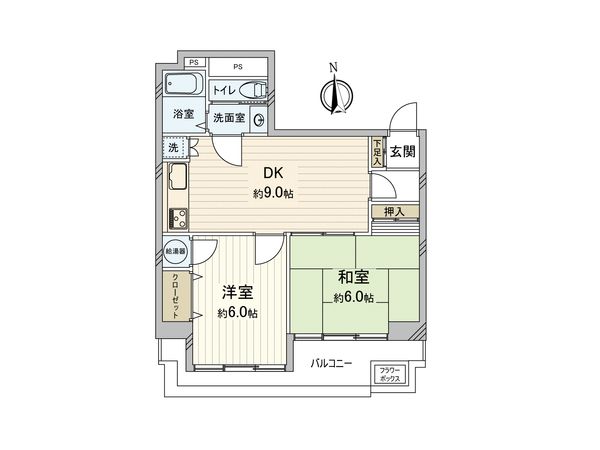 荘苑南伏見 間取図(平面図) 荘苑南伏見 間取図(平面図)