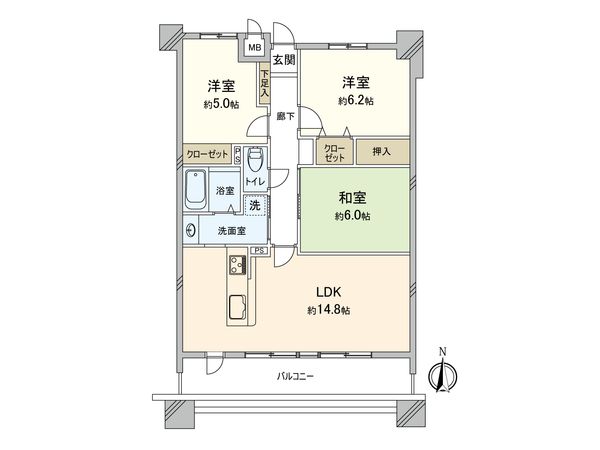 ダイアパレス白鳥庭園通り 間取図(平面図) 間取図(平面図)