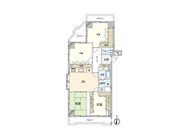 三旺マンション第5金山 間取図(平面図) 三旺マンション第5金山 間取図(平面図)