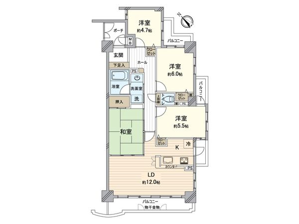 ダイアパレス島田東星の丘 間取図(平面図)