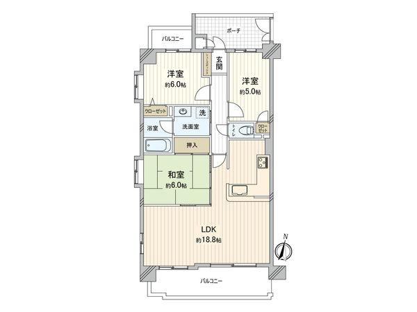 ダイアパレス道徳 間取図(平面図)