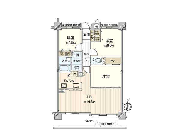 ダイアパレス六番町 間取図(平面図)