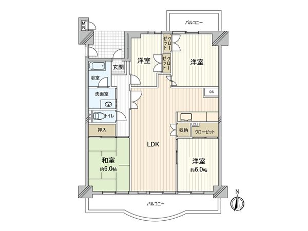 山王住宅 S棟 間取図(平面図) 山王住宅 S棟 間取図(平面図)