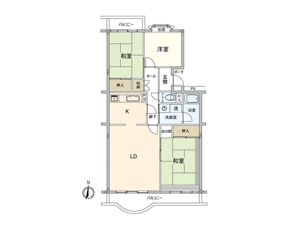 神宮東パークハイツ4号棟 間取図(平面図)