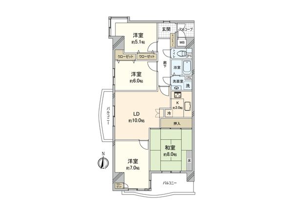 シティコーポ尾頭橋 5号館 間取図(平面図) シティコーポ尾頭橋 5号館 間取図(平面図)