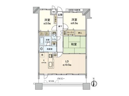 ダイアパレス白鳥庭園通り 間取図(平面図)