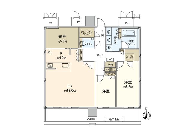 一条タワー金山 間取図(平面図)