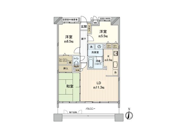 ダイアパレス白鳥庭園通り 間取図(平面図)