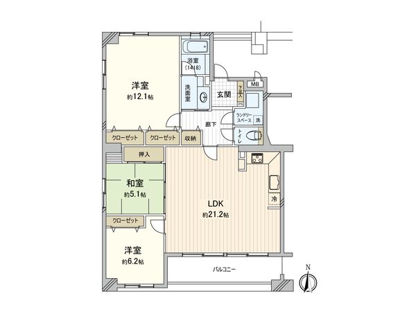 キャッスルハイツ大垣林町 間取図(平面図)