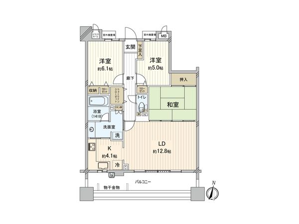 ダイアパレスグランパティオサザンコート 間取図(平面図) ダイアパレスグランパティオサザンコート 間取図(平面図)