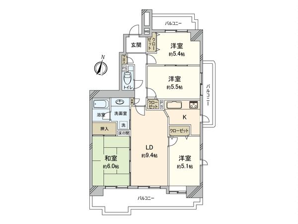 ラビデンス内田橋 間取図(平面図) ラビデンス内田橋 間取図(平面図)