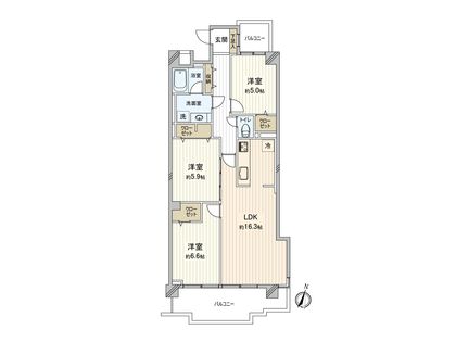 白水公園ハイツ 間取図(平面図)