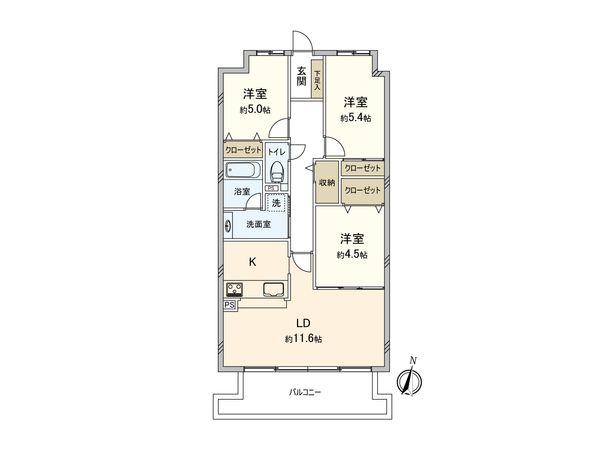 バンベール金山 間取図(平面図) バンベール金山 間取図(平面図)
