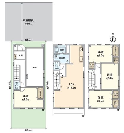 東区黒門町 間取図(平面図)