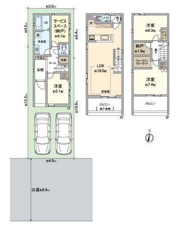 東区芳野1丁目 間取図(平面図) 間取図(平面図)