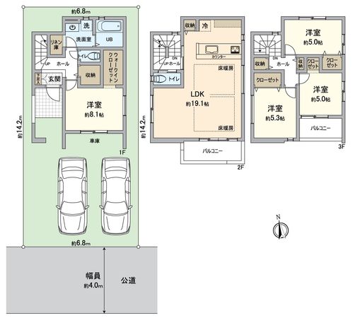 千種区今池南 間取図(平面図) 千種区今池南 間取図(平面図)