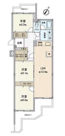 グランドメゾン南明 間取図(平面図) グランドメゾン南明 間取図(平面図)