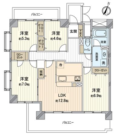 三井農林吹上ハイツ 間取図(平面図)