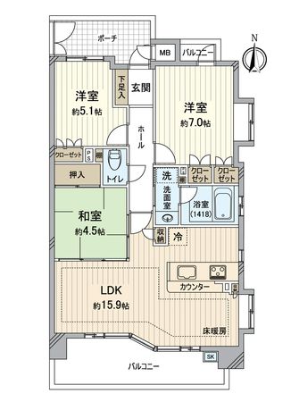 ファミール吹上 間取図(平面図) 間取図(平面図)