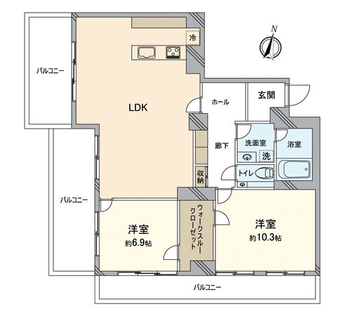 三旺マンション覚王山 間取図(平面図) 間取図(平面図)