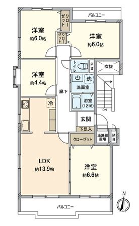 イトーピア徳川町マンション 間取図(平面図) 間取図(平面図)