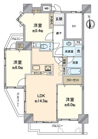 徳川園シティハウス 間取図(平面図) 間取図(平面図)
