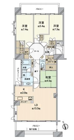 センチュリースクエア木場 間取図(平面図) センチュリースクエア木場 間取図(平面図)