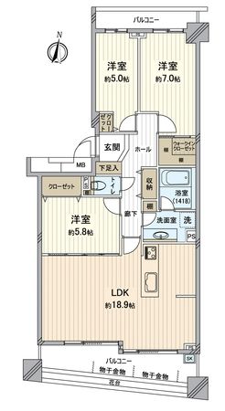 パークハイム覚王山 間取図(平面図) 間取図(平面図)