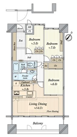 D’グランセ代官町 間取図(平面図)