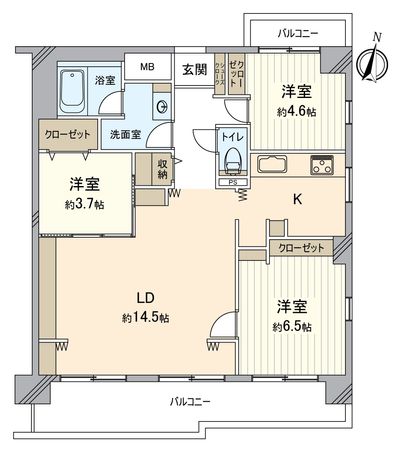 グランドメゾン覚王山通 間取図(平面図) 間取図(平面図)