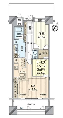 D’グランセ代官町 間取図(平面図) D’グランセ代官町 間取図(平面図)