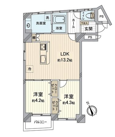 都ハイツ 間取図(平面図)