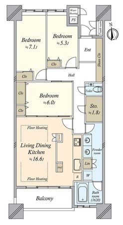 D’グランセ代官町 間取図(平面図)