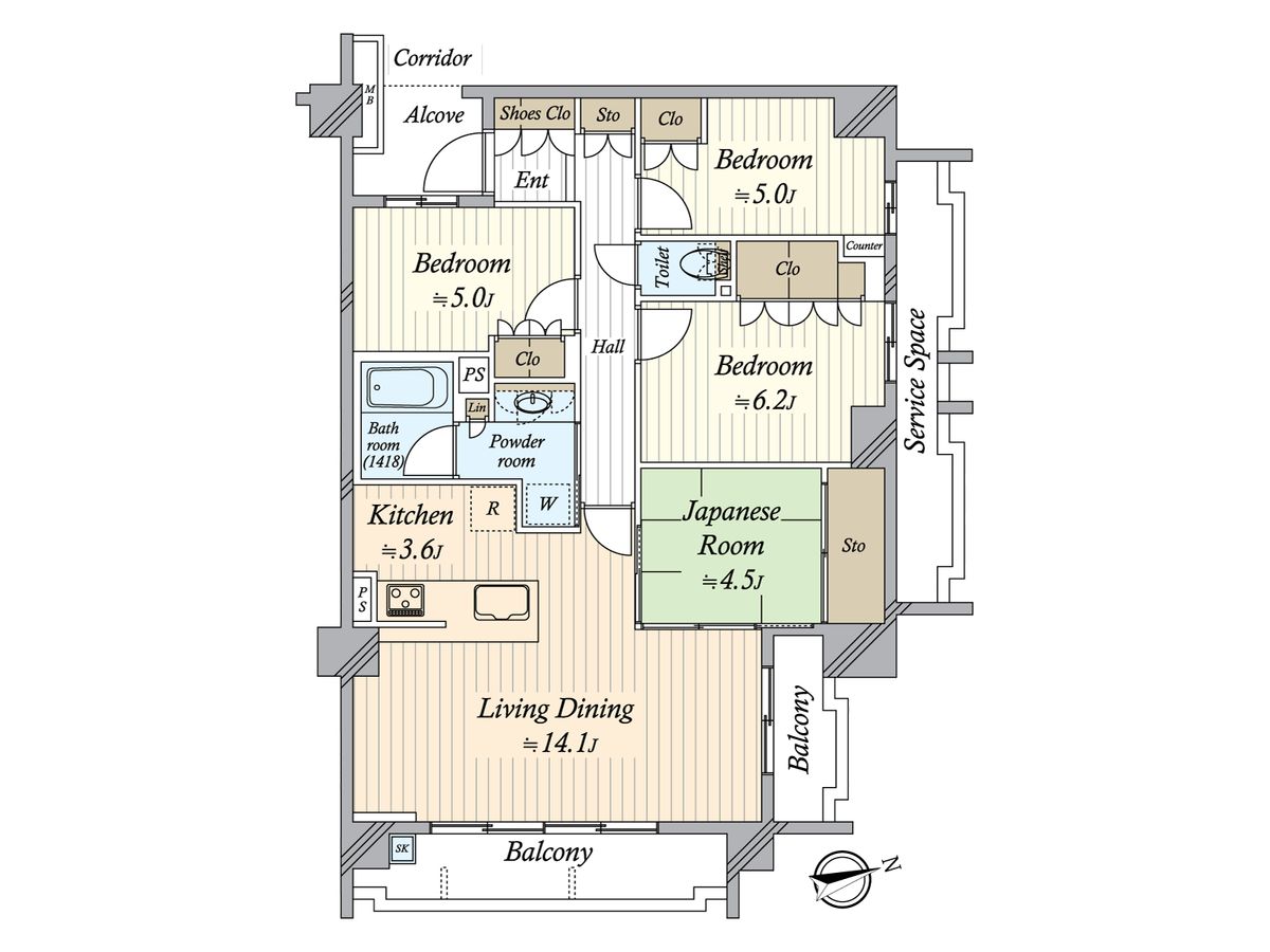 パークホームズ徳川 間取図(平面図) 間取図(平面図)