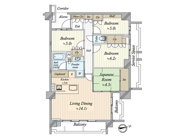 パークホームズ徳川 間取図(平面図) パークホームズ徳川 間取図(平面図)