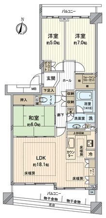 パークハイム覚王山 間取図(平面図)
