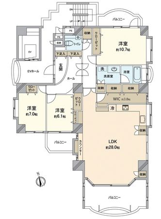 デルフィーノ・パラッツオ 間取図(平面図)