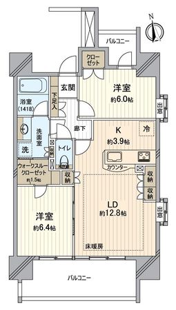 BELISTA代官町 間取図(平面図) BELISTA代官町 間取図(平面図)