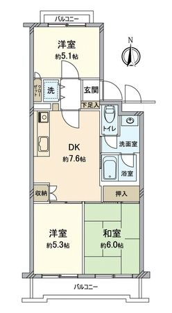 ダイアパレス白壁 間取図(平面図) ダイアパレス白壁 間取図(平面図)