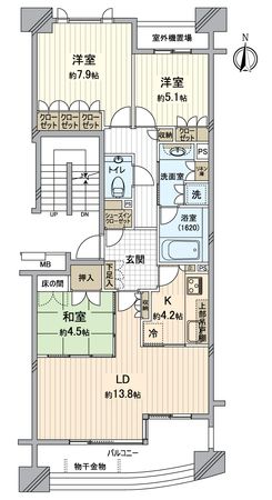 セントラルガーデン・レジデンス C棟 間取図(平面図) セントラルガーデン・レジデンス C棟 間取図(平面図)