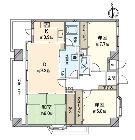 シティコーポ泉 間取図(平面図) シティコーポ泉 間取図(平面図)