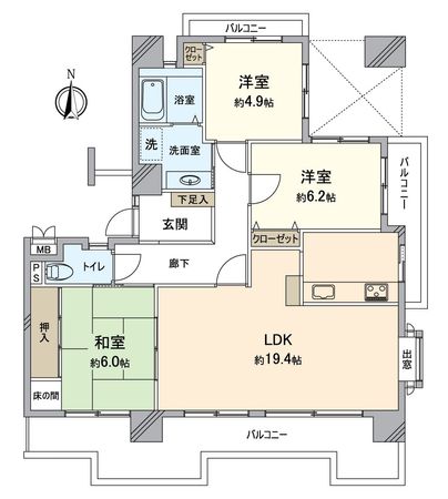 ナビシティ徳川Ⅱ 間取図(平面図) ナビシティ徳川Ⅱ 間取図(平面図)