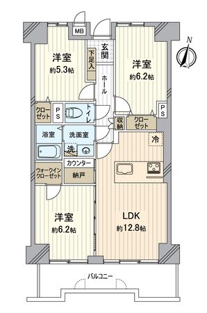 シャンボール千種 間取図(平面図) 間取図(平面図)