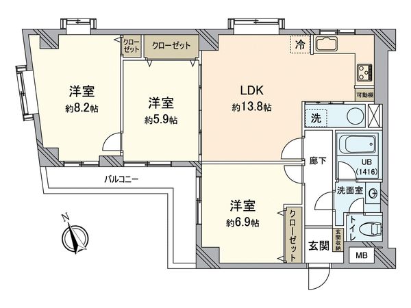 荘苑仲田 間取図(平面図) 荘苑仲田 間取図(平面図)