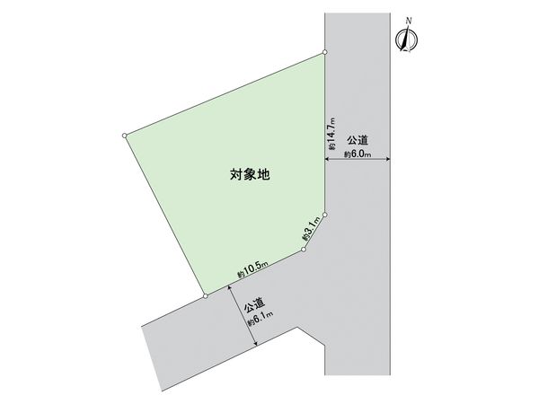 東区松香台1丁目土地 間取図(平面図)