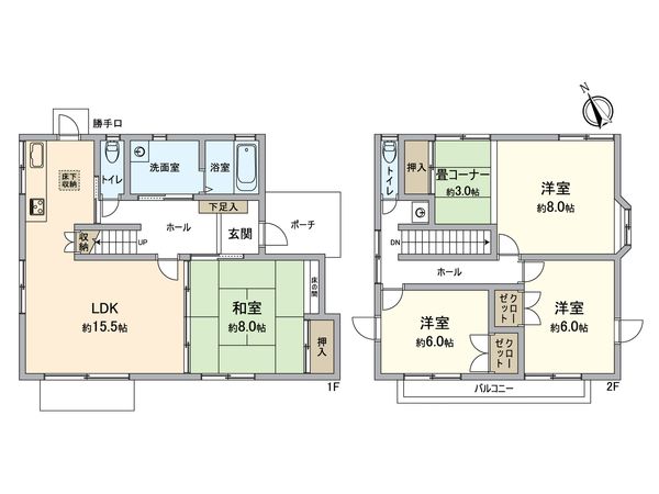 古賀市舞の里1丁目戸建 間取図(平面図) 古賀市舞の里1丁目戸建 間取図(平面図)