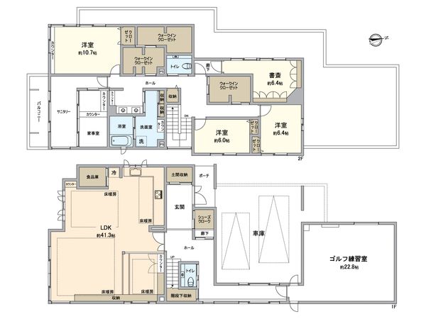 東区香椎照葉7丁目戸建 間取図(平面図) 間取図(平面図)