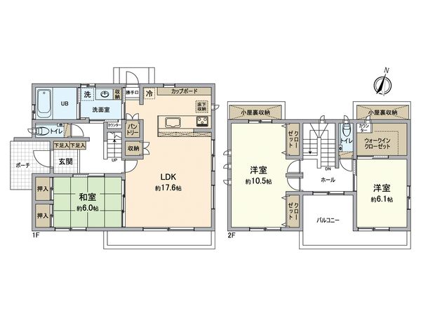 糟屋郡新宮町杜の宮4丁目戸建 間取図(平面図)